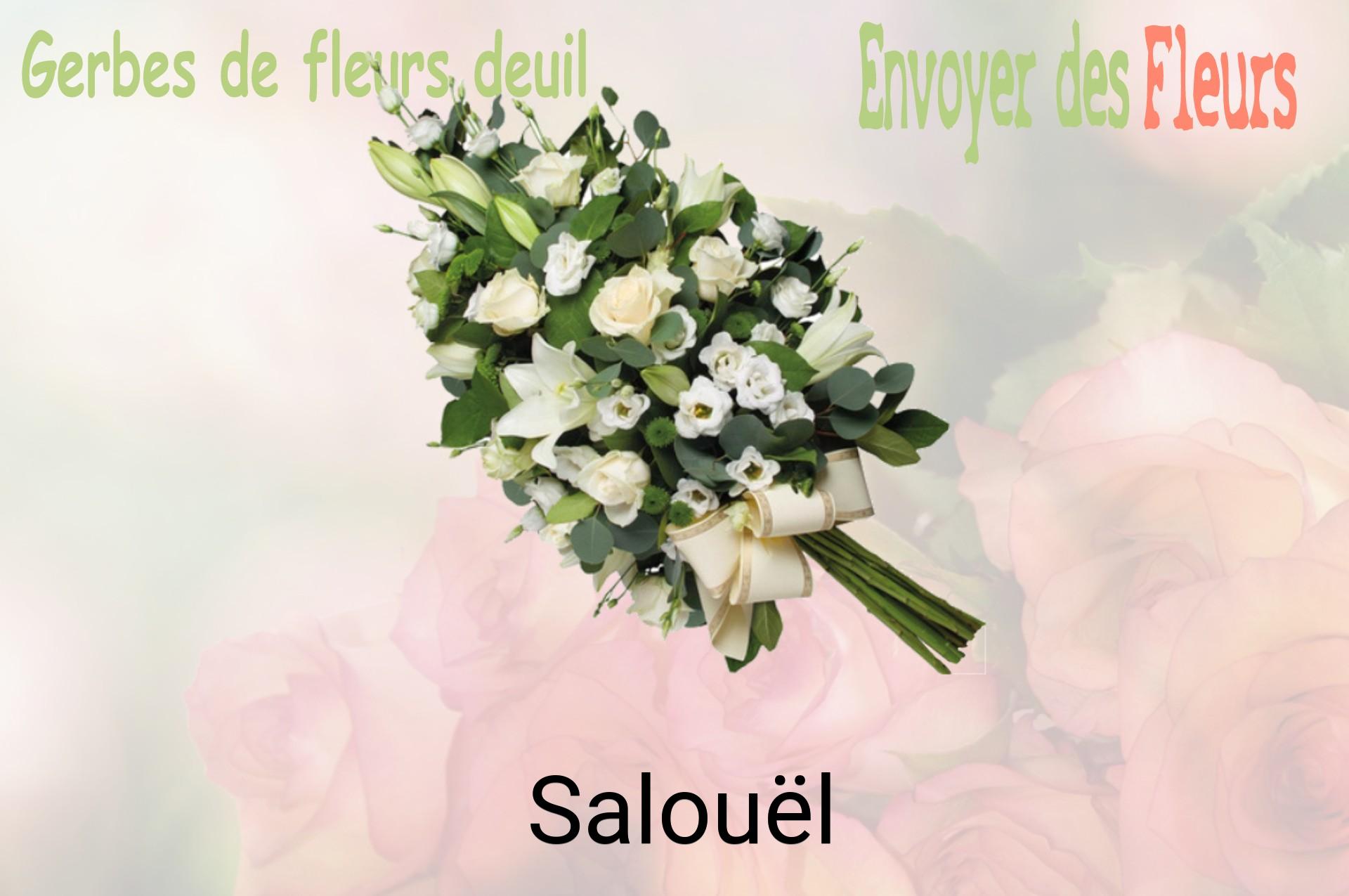 Gerbe de fleurs de deuil livrée à Salouël